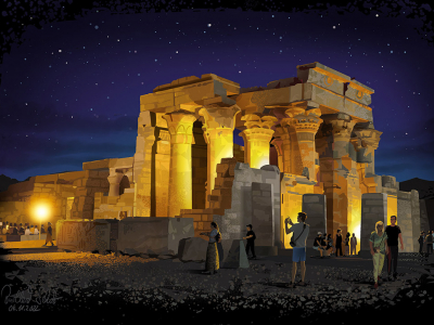 Tempel bei Nacht