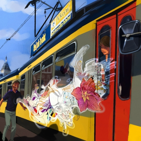 Amsterdam tram streetcar Amsterdam tram streetcar