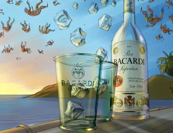 Bacardi flying people