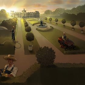 Garden morning light Garden morning light