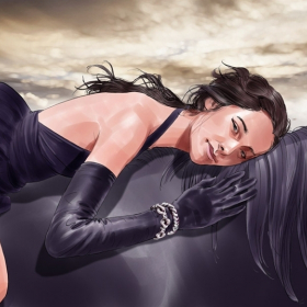 Pretty woman on horse Pretty woman on horse