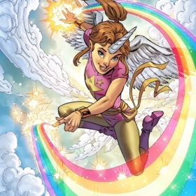 ArtworkUnicornGirlInks colorsflat art ArtworkUnicornGirlInks colorsflat art