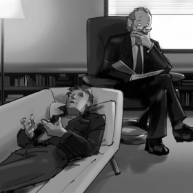 Psychiatrist illustration Psychiatrist illustration