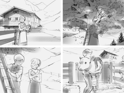 Storyboards, Animatics, Visuals für die MaFo, Moodfilme, Food, P