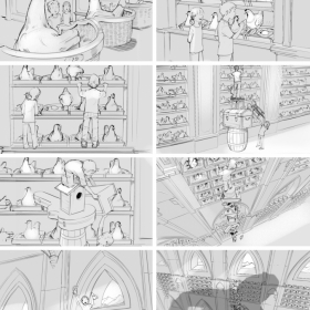 Storyboards, Animatics, Visuals für die MaFo, Moodfilme, Food, P